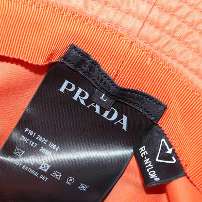 PRADA Bucket Hat Nylon L Orange Auth 88334