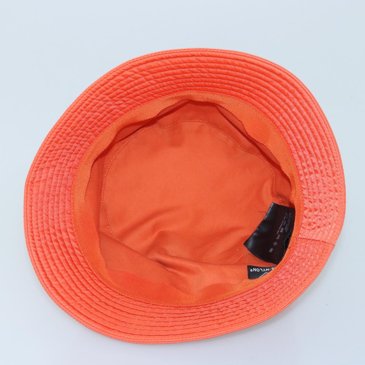 PRADA Bucket Hat Nylon L Orange Auth 88334