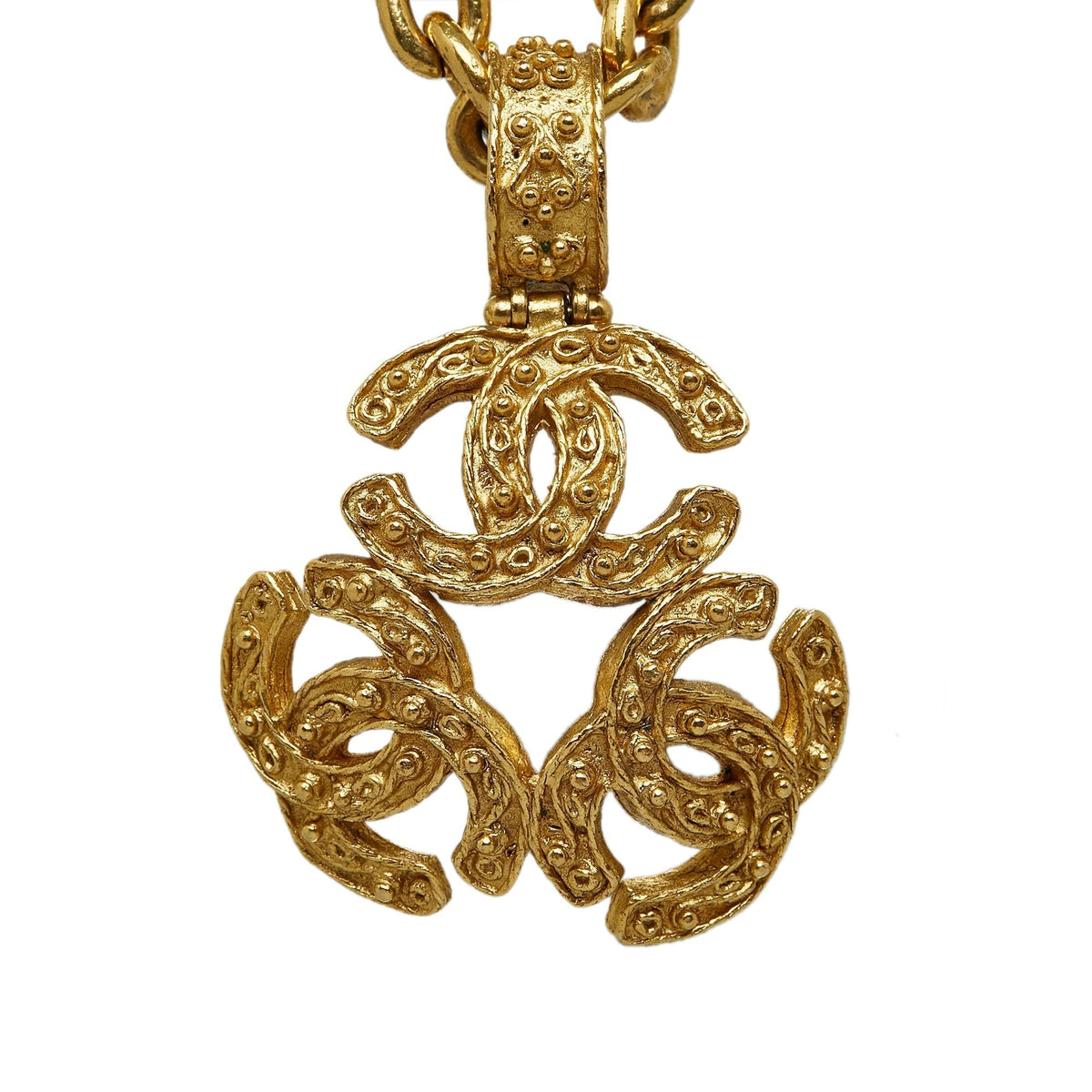 Chanel Triple Coco Necklace Costume Necklace