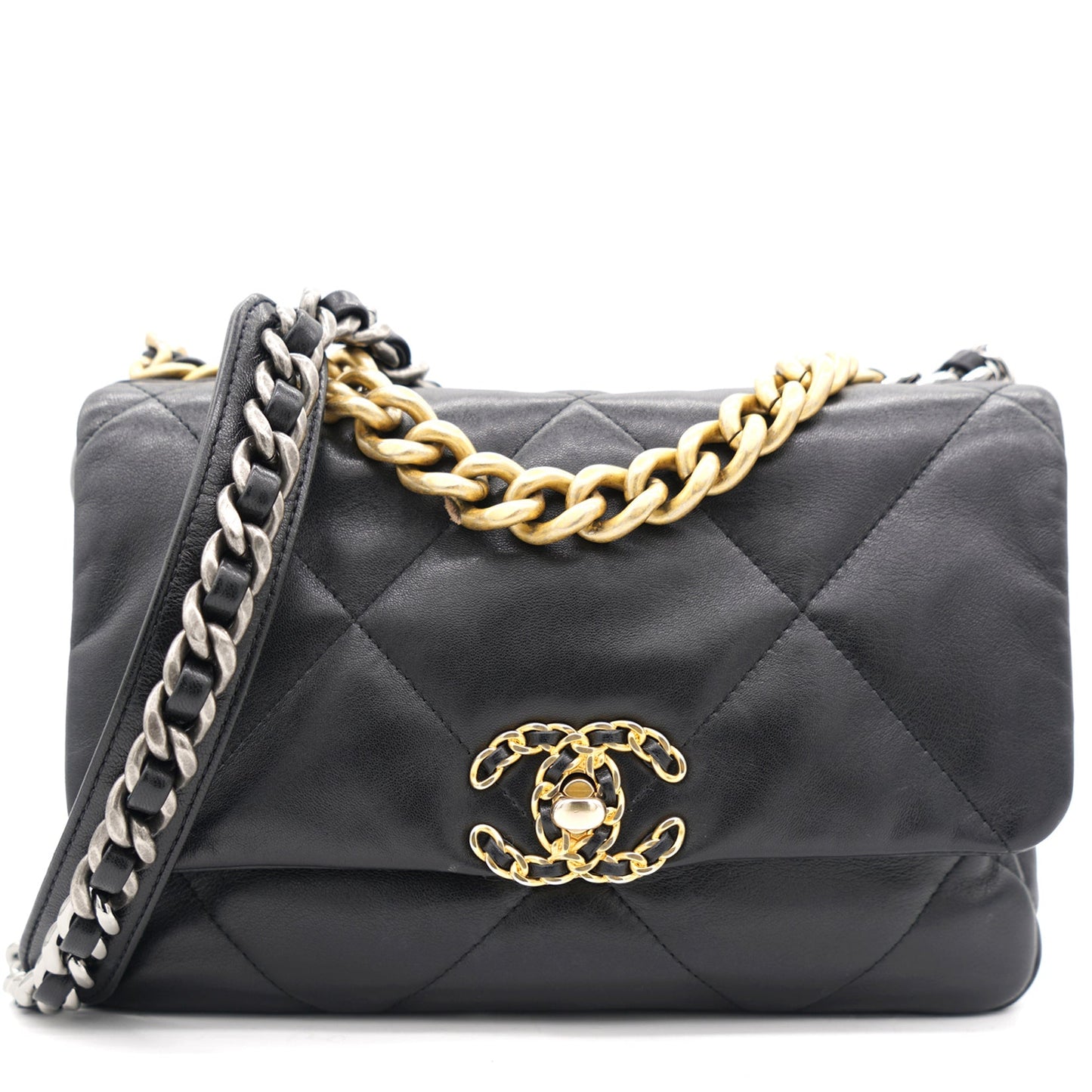 19 Small Flap Black Bag