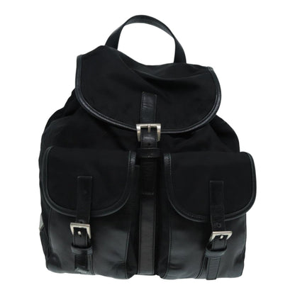 PRADA Backpack Nylon Black Auth 89322