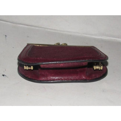 Gucci Burgundy Small G Logo Print Vintage Wallet