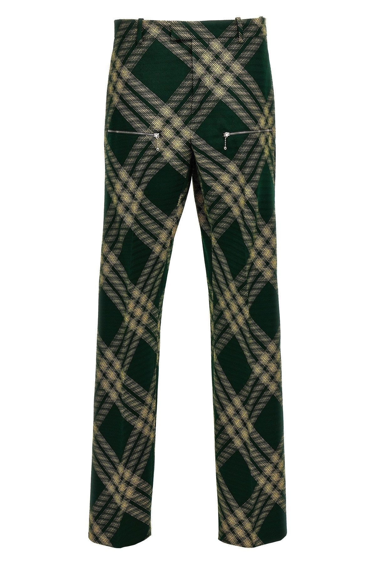 Burberry Men Check Wool Pants