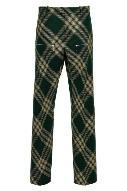 Burberry Men Check Wool Pants