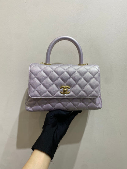 Preloved Chanel coco handle small 23cm purple 110265