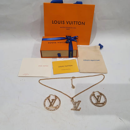 Louis  Vuitton Necklace, Earrings and Brooch Set