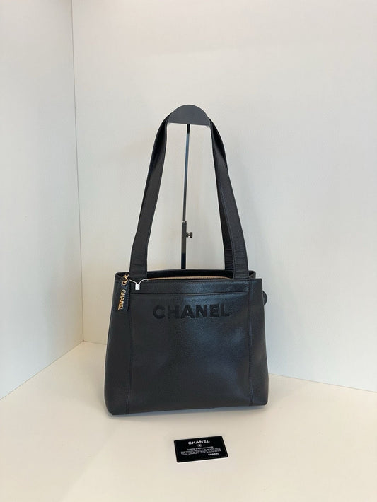 Vintage Chanel bag black Caviar leather **cm