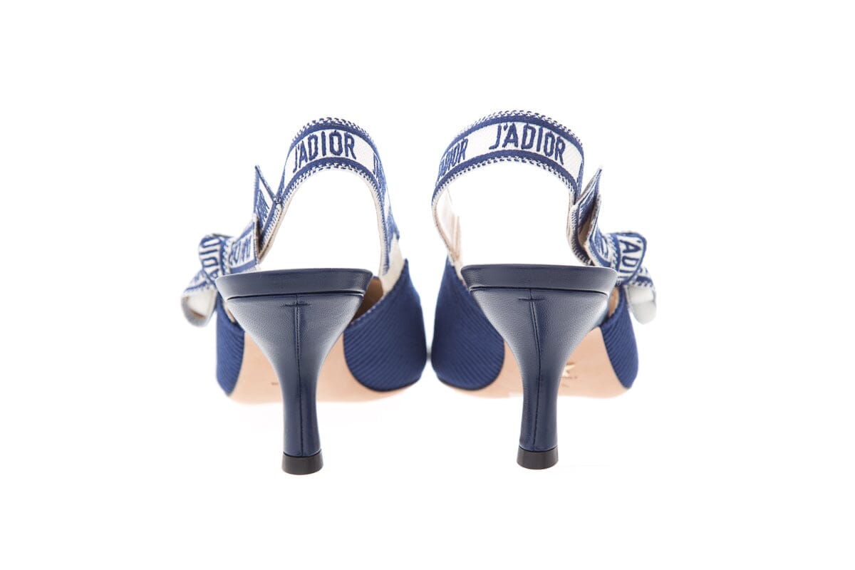 Dior Blue Jadior Slingback Heels SZ 38.5