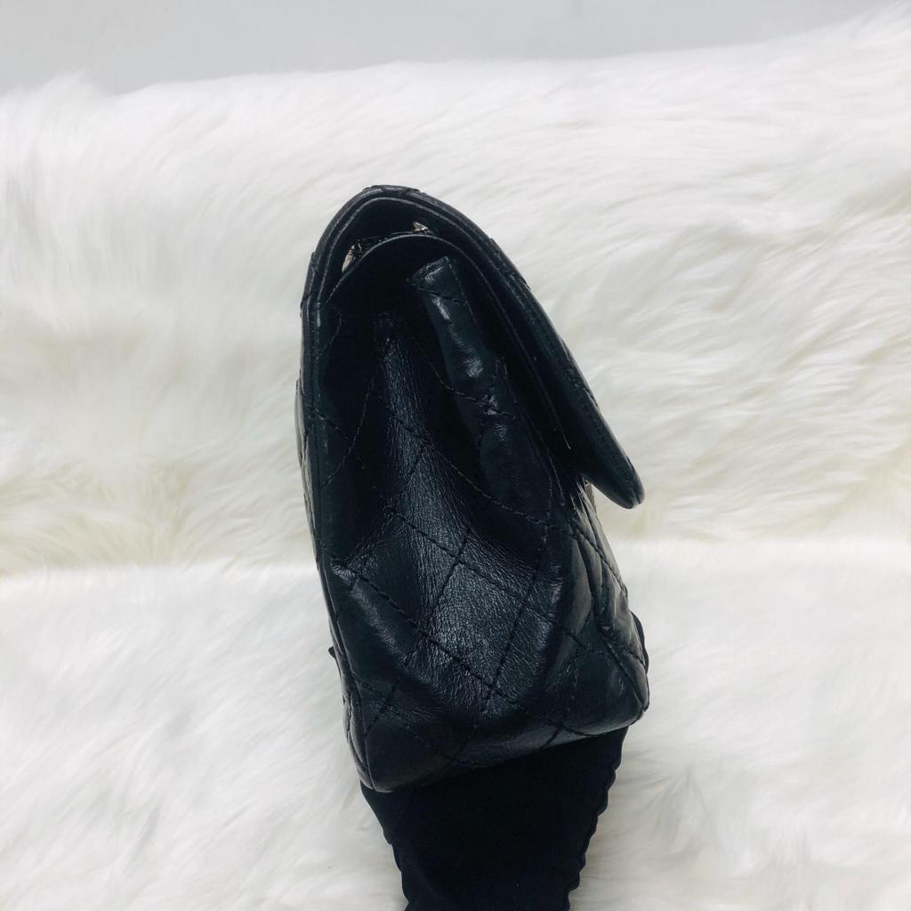 Reissue 227 Aged Calfskin Leather Black Silver Hardware