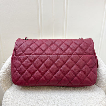 Chanel Easy Caviar Jumbo Flap Bag in Dark Red Caviar and SHW (Model: A67742)