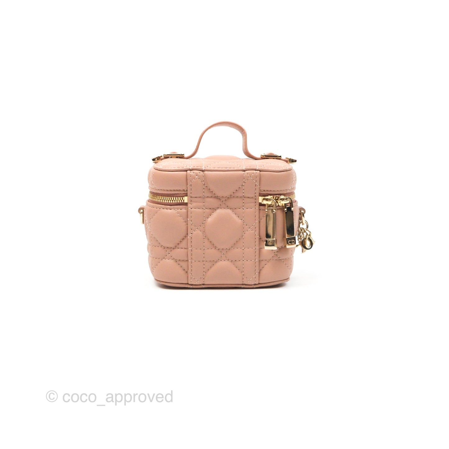 Christian Dior Micro Lady Dior Vanity Case Pink Cannage Lambskin