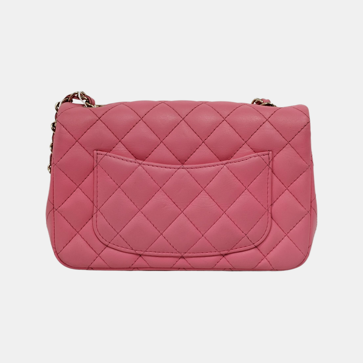 Chanel Classic Flap Rectangular Mini Pink Lambskin Gold Hardware