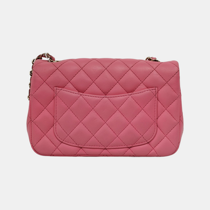 Chanel Classic Flap Rectangular Mini Pink Lambskin Gold Hardware