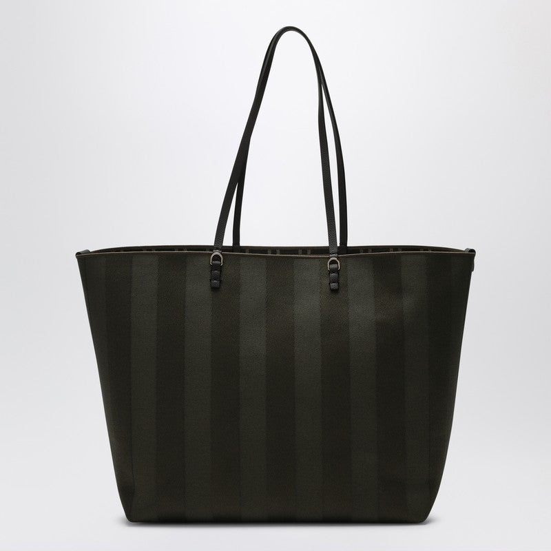 Fendi Dark Green Roll Large Reversible Shopper Bag Women