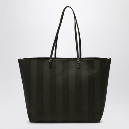 Fendi Dark Green Roll Large Reversible Shopper Bag Women