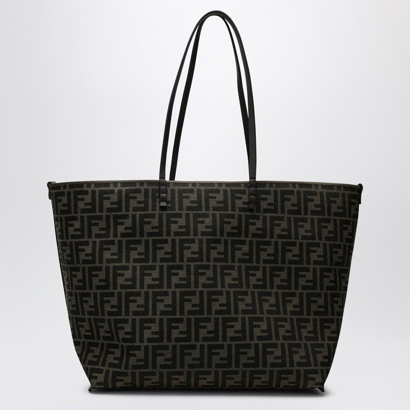 Fendi Dark Green Roll Large Reversible Shopper Bag Women