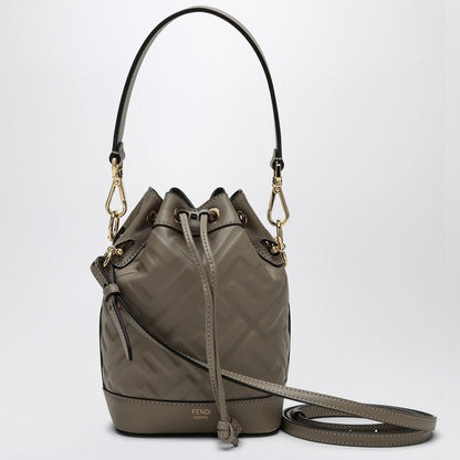 Fendi Mon Tresor Minibag In Dove-Coloured Leather Women
