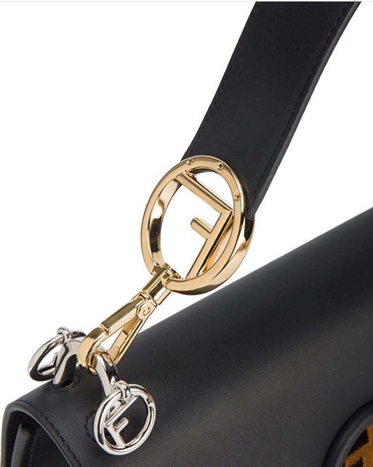 Fendi Kan I FF Logo Velvet Bag
