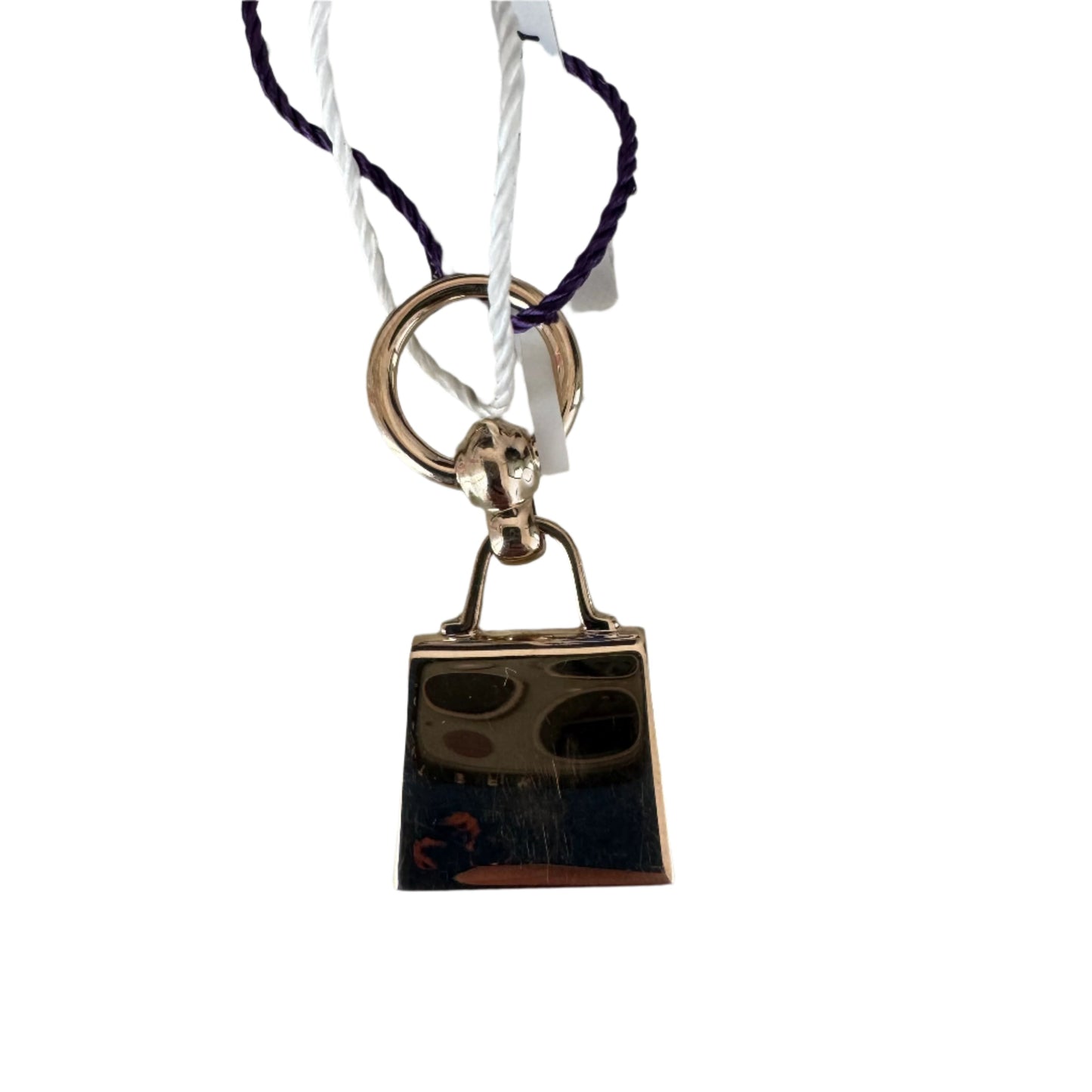 Hermès Top Kelly Pendant Light Rose Gold Necklace Charm Scarf Ring