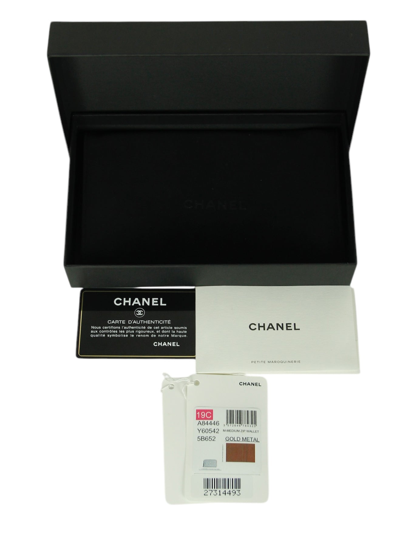 Chanel Caviar Red Filigree Zip Around Wallet