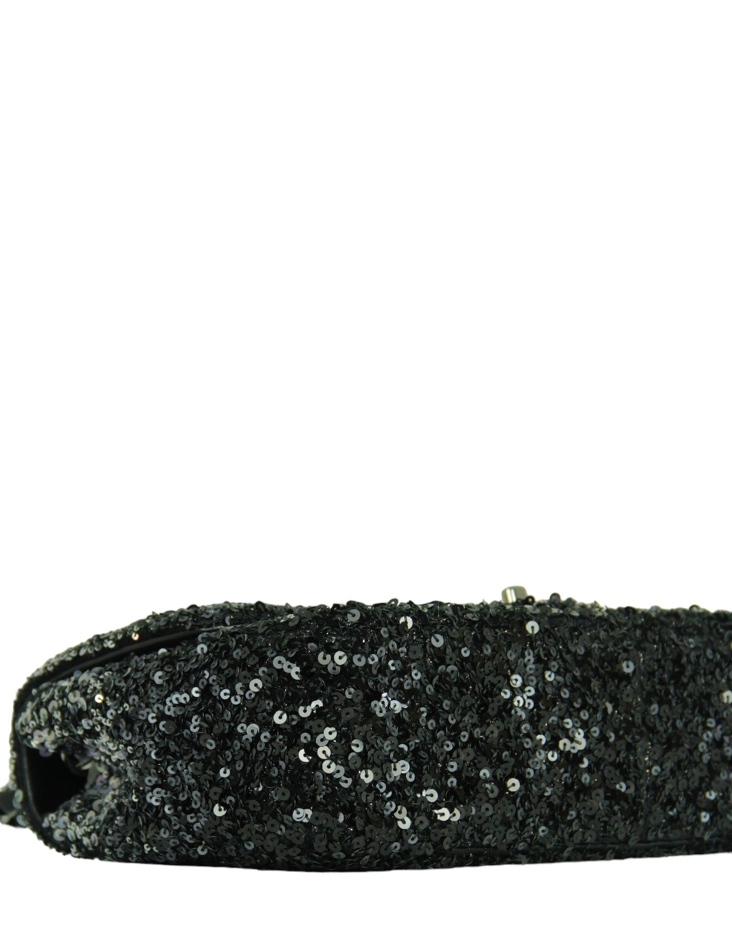Chanel Black/Silver Ombre Sequin Medium Classic Flap Bag