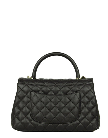 Chanel 2024 Brown Caviar Small Coco Handle Flap Bag