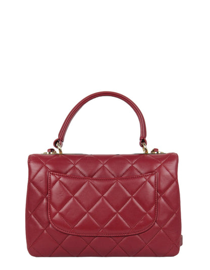 Chanel Burgundy Lambskin Quilted Trendy CC Dual Handle Flap Bag