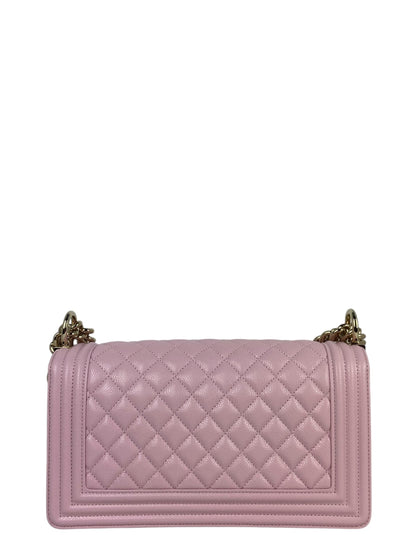 Chanel 2025 Pink Caviar Medium Boy Bag