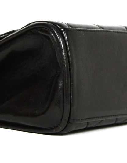 Chanel 1990s Vintage Black Quilted Mini Flap Top Handle Bag