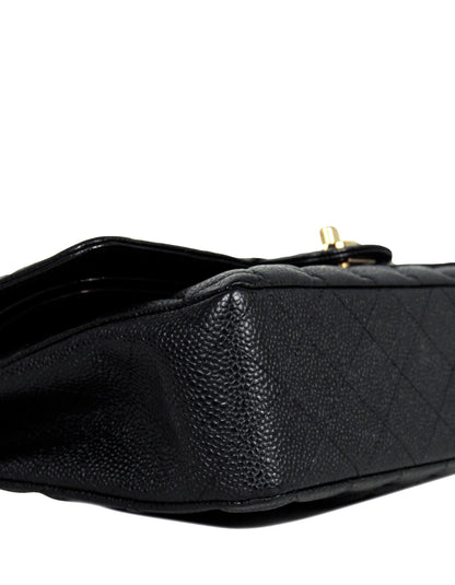 Chanel Black Caviar Medium Double Flap Classic GHW