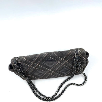 Chanel Paris-Edinburgh Saltire 2013 Seude Stitched Single Flap Medium in Grey
