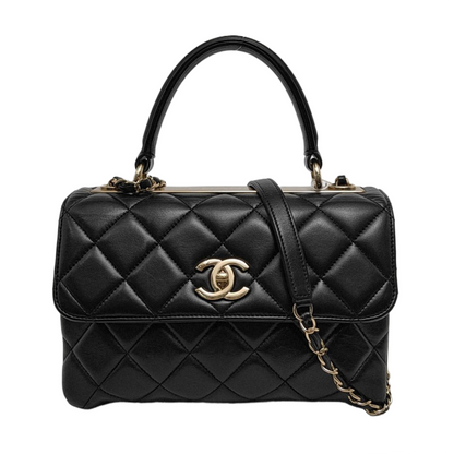 Chanel Trendy CC Small Black Lambskin Leather Gold Hardware