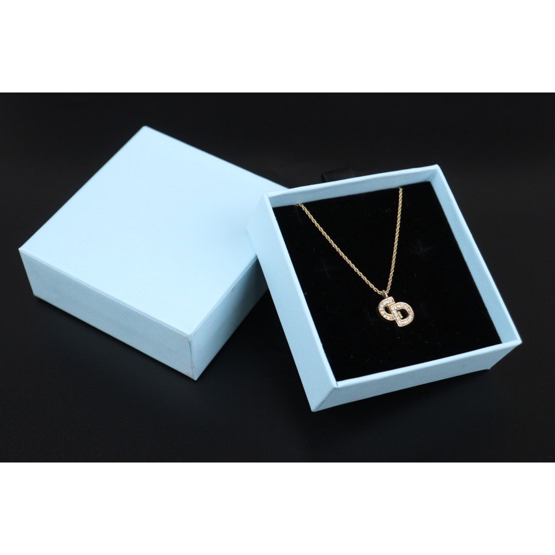Rank SA ｜ Dior CD Rhinestone Necklace Earring Set ｜24013005