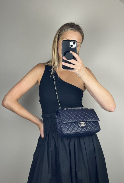Blue Chanel Classic Double Flap Bag