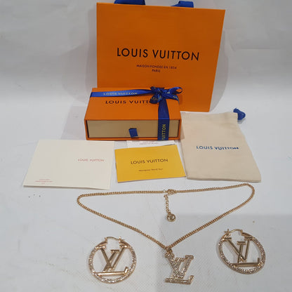 Louis  Vuitton Necklace, Earrings and Brooch Set