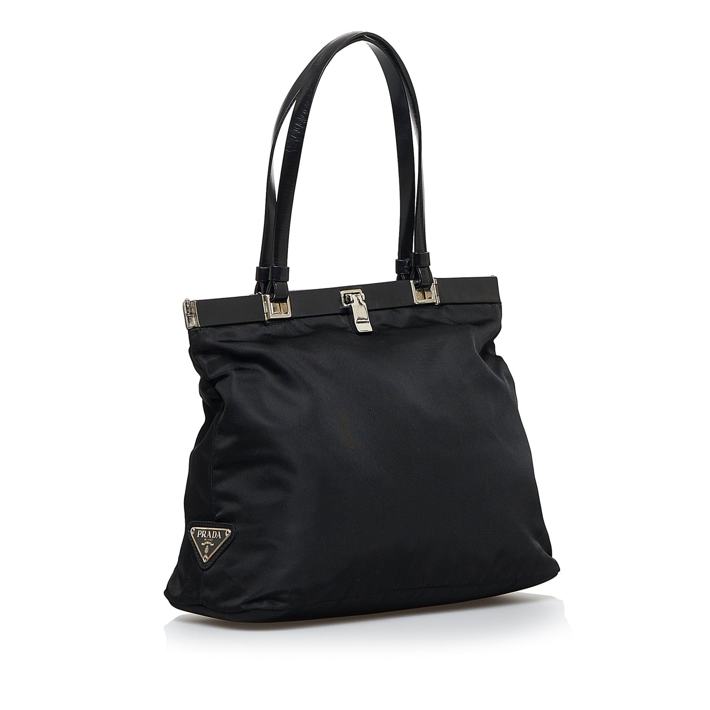 Prada Tessuto HandBag Black Nylon Canvas