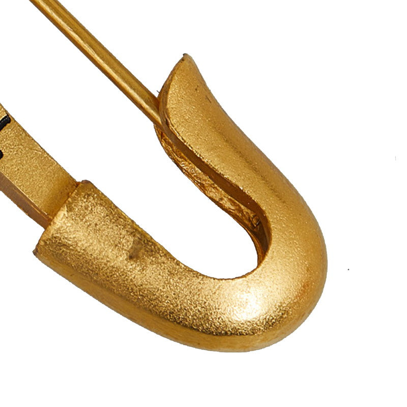 Chanel CC Coin Safety Pin Brooch Metal Brooch in Good condition