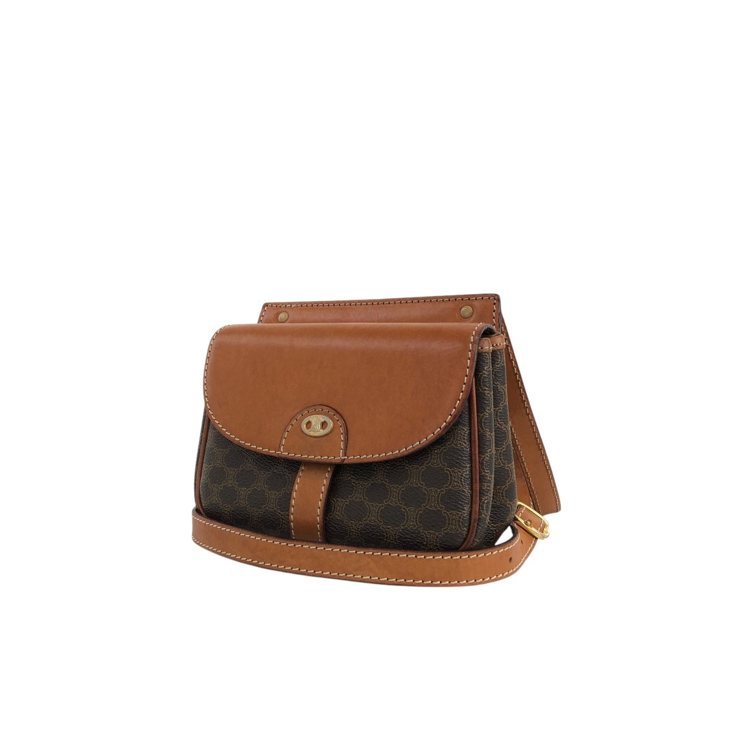 CELINE  Shoulder bag Brown Vintage nwujcb