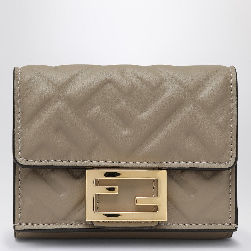 Fendi Dove-Coloured Micro Trifold Baguette Wallet Women