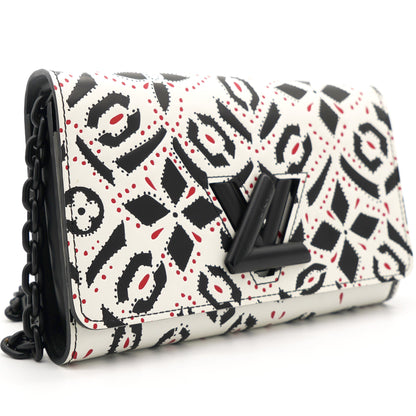Louis-vuitton Graphic Print Leather Twist Wallet on Chain