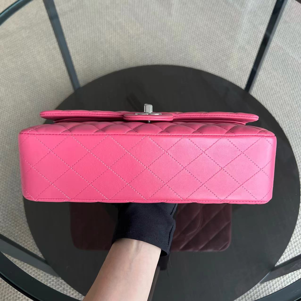 *Un, Full Set, Receipt* Classic Flap Medium Quilted Lambskin Pink Series 29