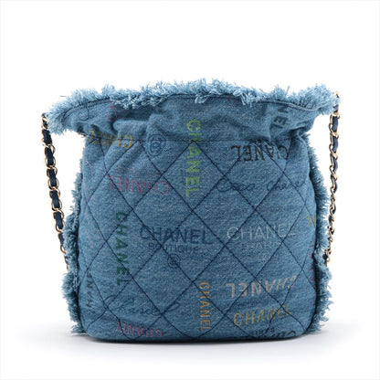 Chanel Matrasse Denim Handle Shoulder Bag Blue G