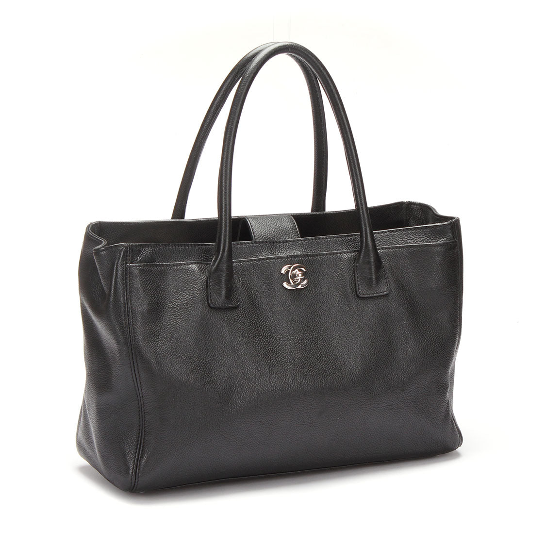 Chanel CC Executive Cerf Tote Leather Tote Bag in Good condition