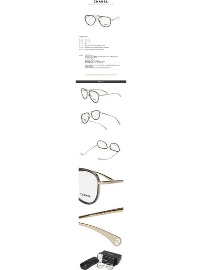 Eyewear Pilot Frame Sunglasses Gold Chanel