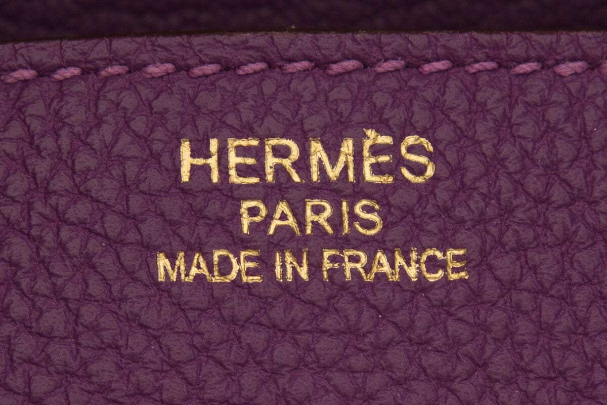 Hermès 2012 Anemone 35cm Togo Birkin Handbag W/ Gold HW