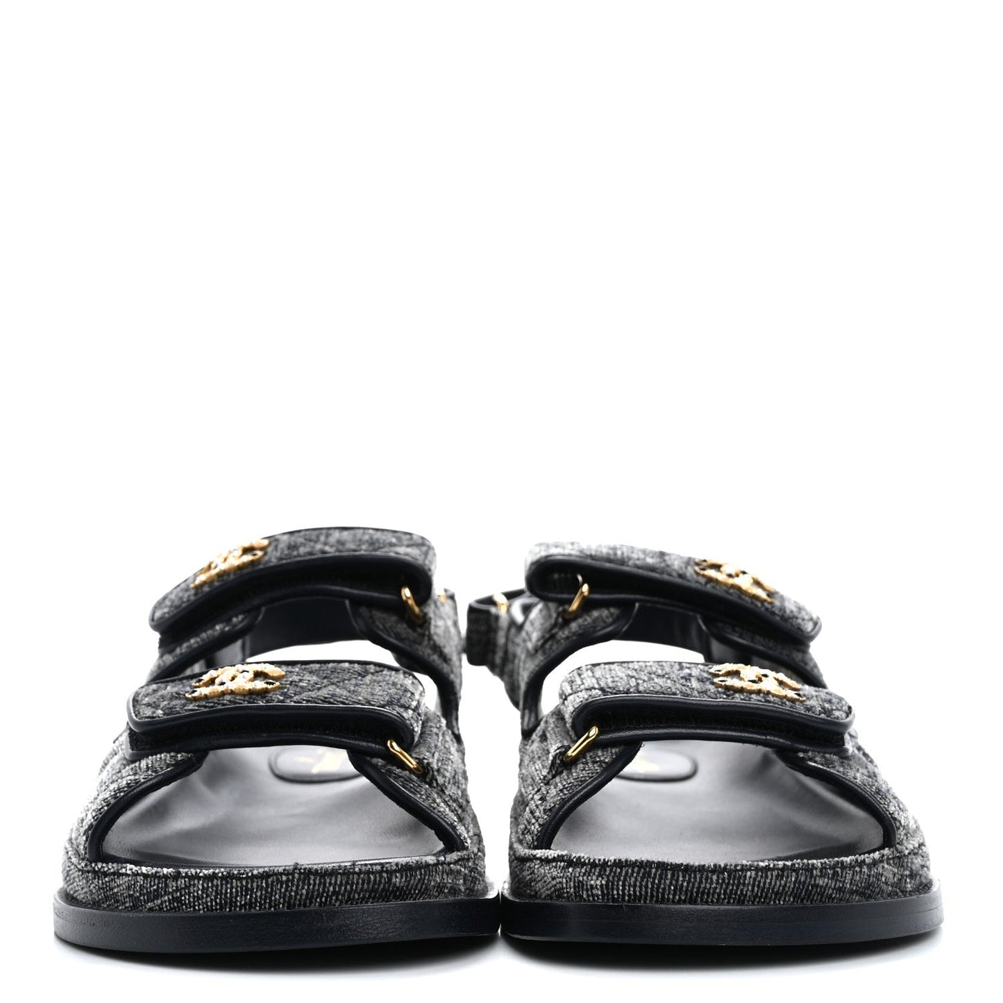 Velvet Velcro Dad Sandals 38.5 Grey