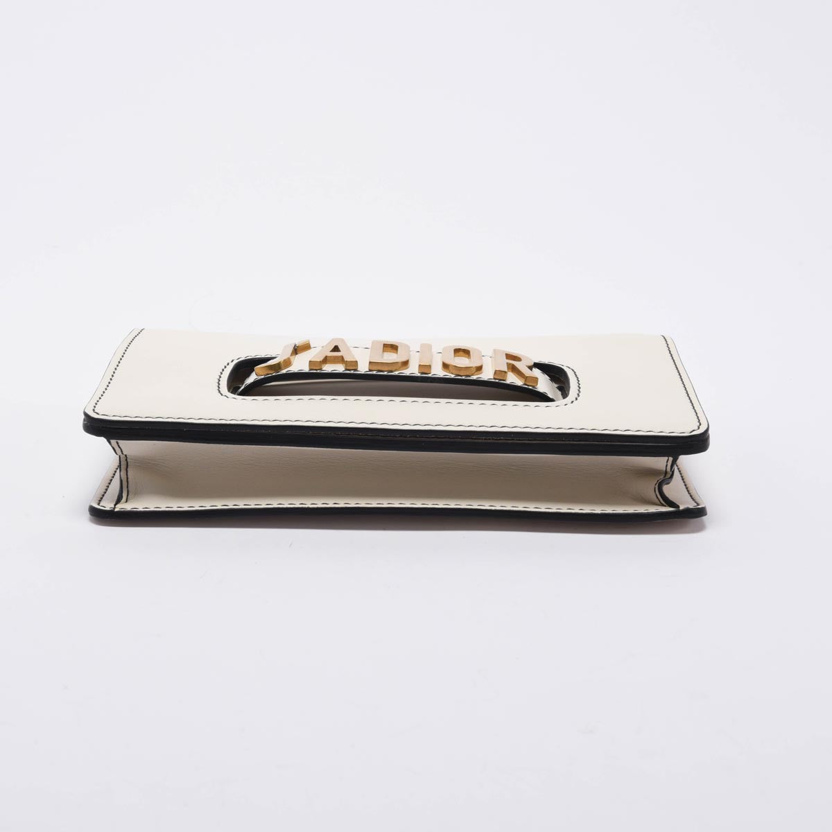 Dior White Calfskin Medium J'Adior Chain Flap Bag