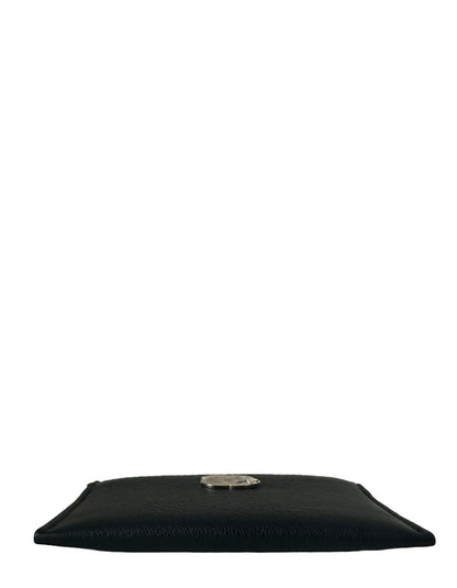 Chanel Black Goatskin CC Camellia Card Holder