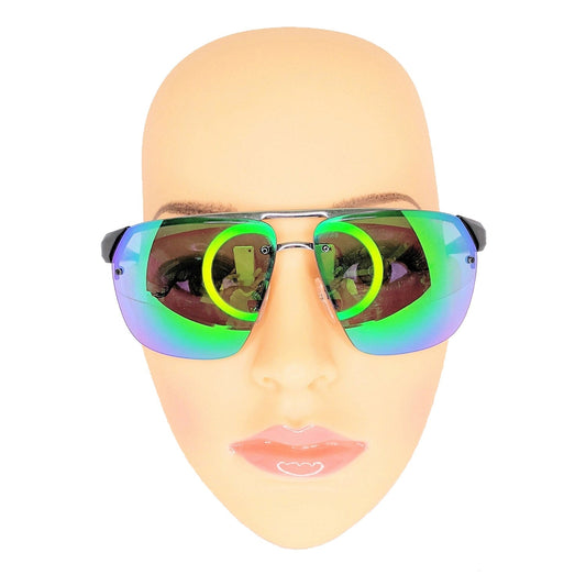 Prada Semi Rim Sunglasses 5AV-1M2 Mirrored