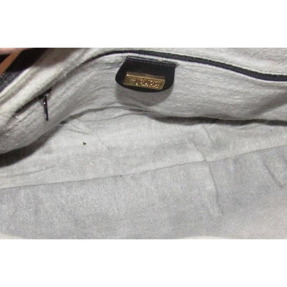 Gucci W Guccissima Print Canvasleather Two Longer Strapsgold Black Leather And Gg Canvas Satchel